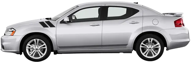 2008 to 2014 Dodge Avenger Hood to Fender Hash Stripes . Installed on Car