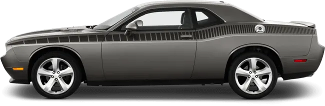 2008 to 2014 Dodge Challenger Full Length AAR Stripes . Installed on Car