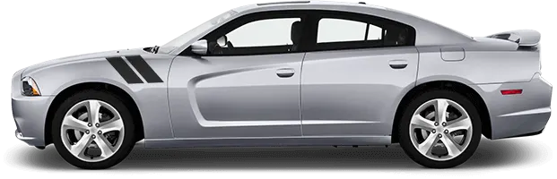 2011 to 2014 Dodge Charger Hood to Fender Hash Stripes . Installed on Car