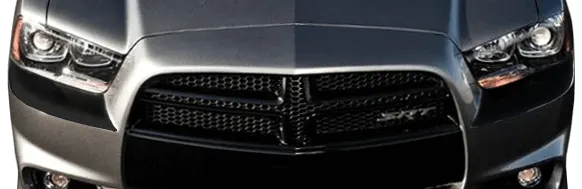 2011 to 2014 Dodge Charger Headlamp Recess Fascia Blackout Decals . Installed on Car