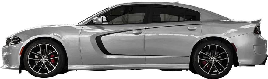 2015 to 2023 Dodge Charger Side Inner Scallop Accent Stripes . Installed on Car