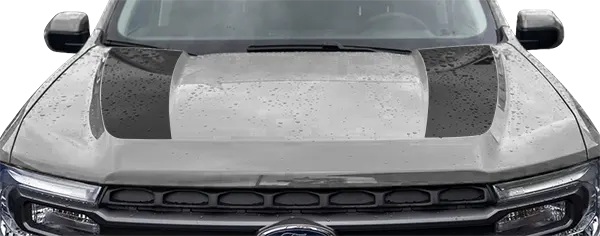 2022 to Present Ford Maverick Hood Cowl Side Stripe Graphic Decals . Installed on Car