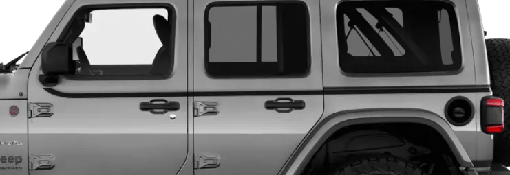 2018 to Present Jeep Wrangler JL JLU / Gladiator JT Upper Body Side Accent Stripes . Installed on Car